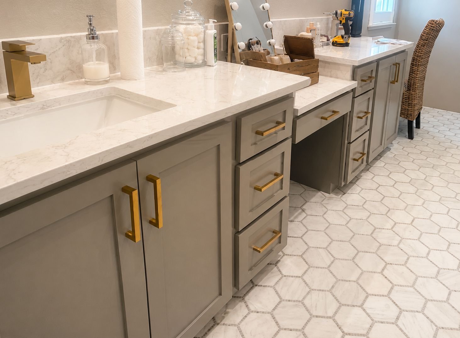 Refinished kitchen cabinets by Modern Vision Painting in Sacramento