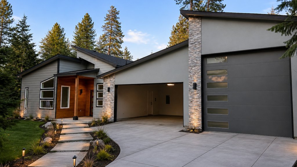Freshly painted modern home exterior by Modern Vision Painting near Fair Oaks, CA